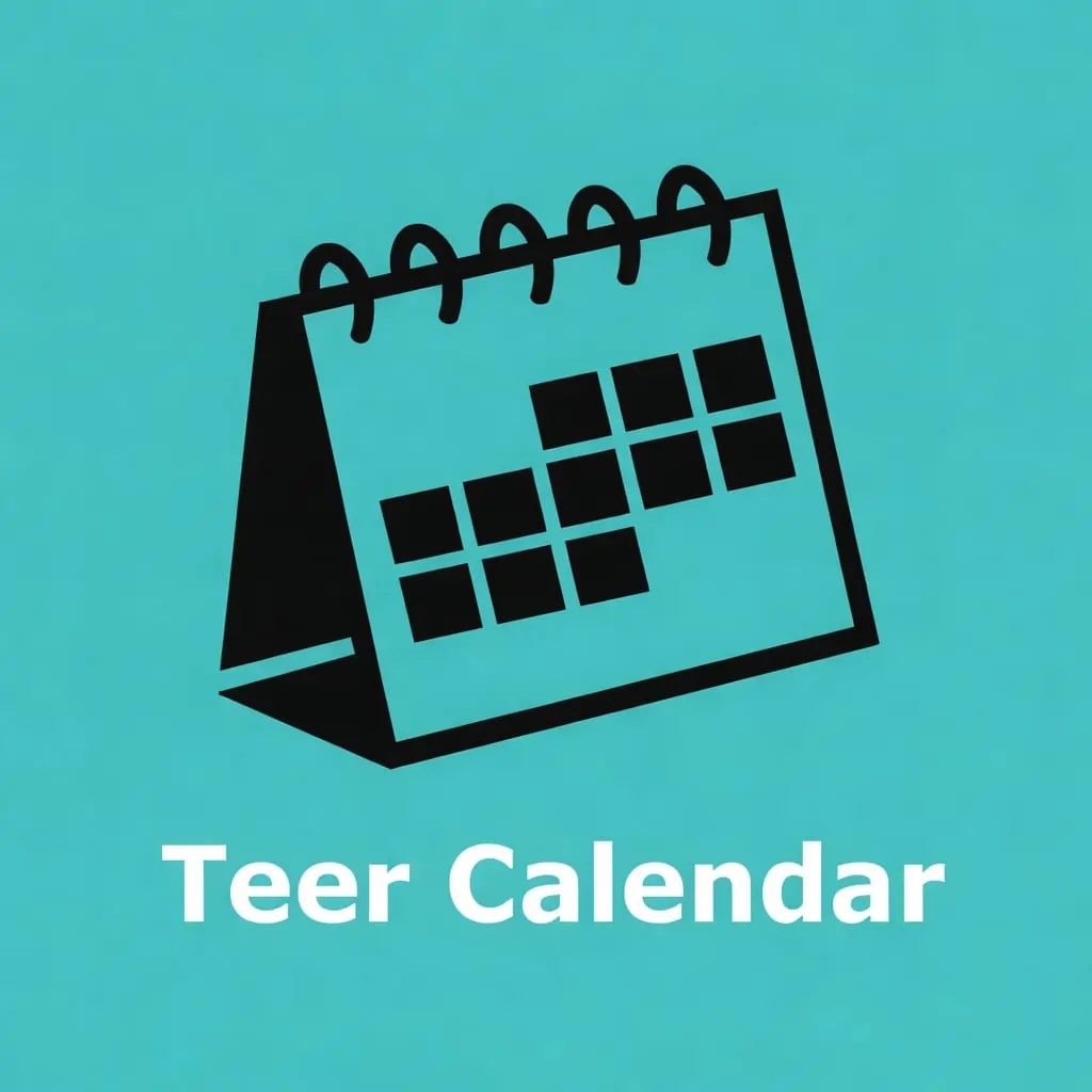 Teer Calendar Teer Calendar